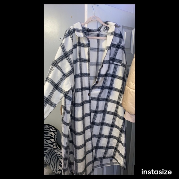 Casual Collar Neck Plaid Multicolor Outerwear - Picture 1 of 3